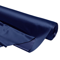 Satin Polyester Silk Navy Fabric