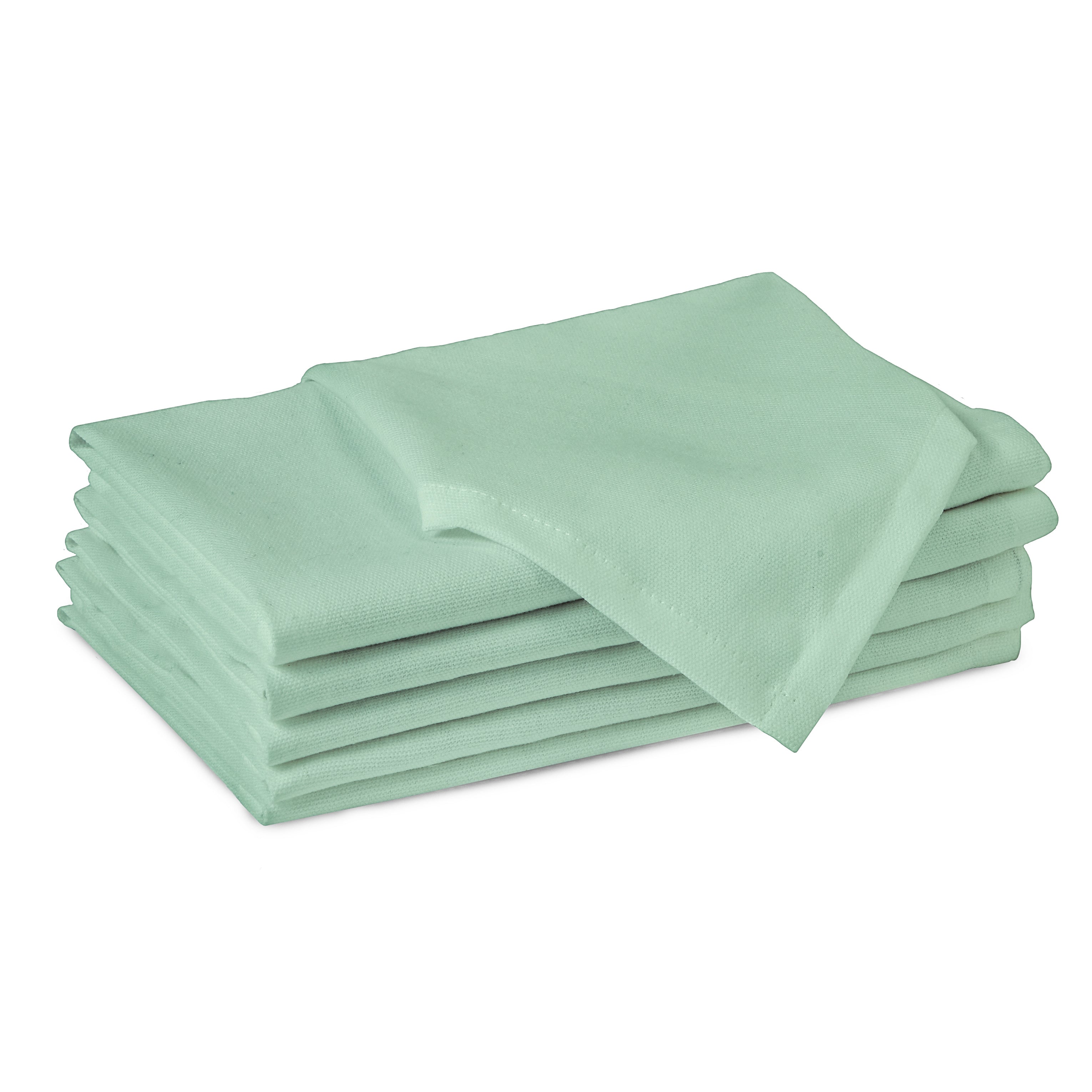 Cotton Mint Green Table Napkins (Pack of 6)