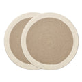 Cotton Beige & Off White Placemat (Pack of 2)