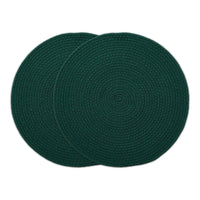 Cotton Dark Green Placemat (Pack of 2)