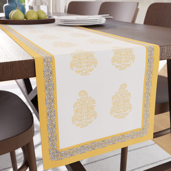 Cotton Yellow-01 Table Runner (Pack of 1)