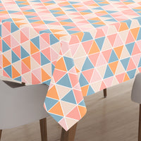 Polyester Big Triangles Apricot Table Cloth (Pack of 1)