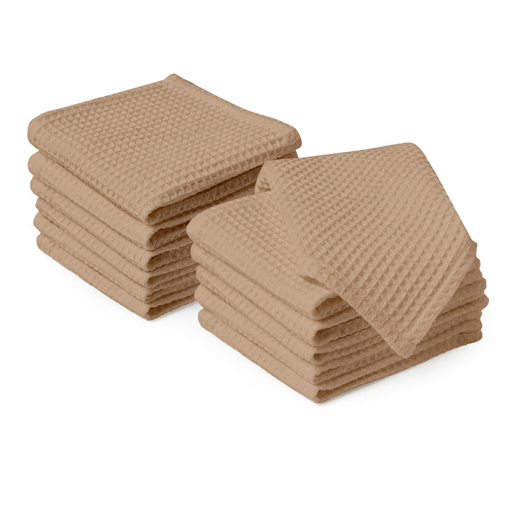 Cotton Beige Dish Towel (Pack of 12)
