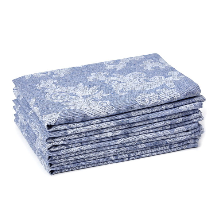 Cotton Blue Table Napkins (Pack of 6)