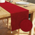 Embossed Velvet Red Table Runner