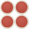 Cotton Coral & Off White Placemat (Pack of 4)