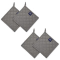 Yarn Dyed Cotton Grey Potholder (Pack of 4)