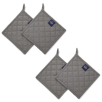Yarn Dyed Cotton Grey Potholder (Pack of 4)