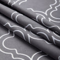 Polyester Printed Trellis Grey Fabric (Pack of 1)