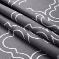 Polyester Printed Trellis Grey Fabric (1 Meter)