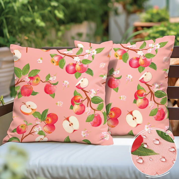 Polyester Apple Cushion Cover (Pack of 2)