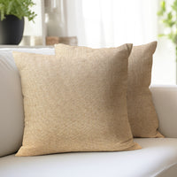 Jute Cherry Fawn Cushion Cover (Pack of 2)