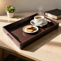 Leather Copper Leather Serving Tray
