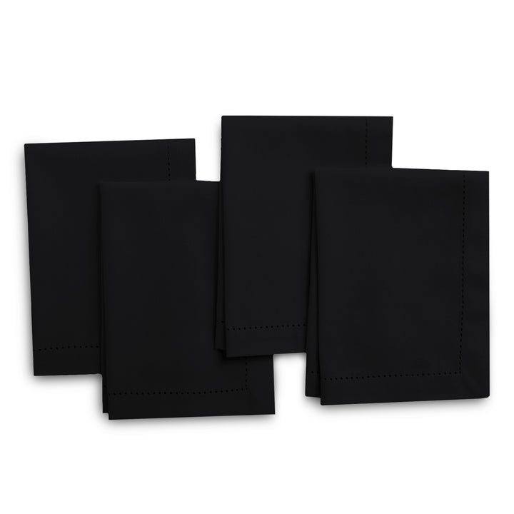 Cotton Black Table Napkins (Pack of 4)
