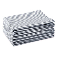 Cotton Ticking Navy Blue Table Napkins (Pack of 6)