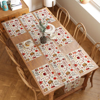 Cotton Espresso Table Runner+Placemat (Pack of 7)