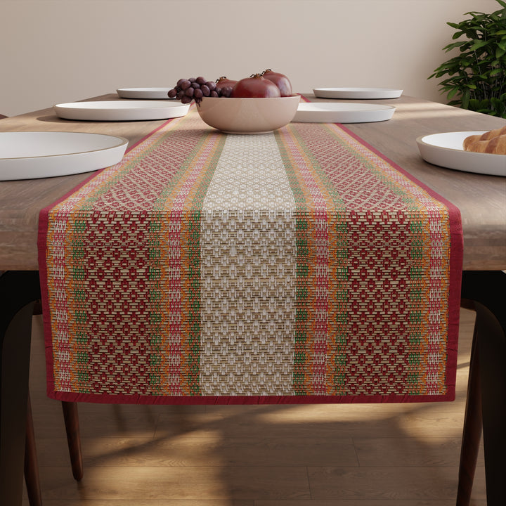 Madur Kathi Red Table Runner (Pack of 1)