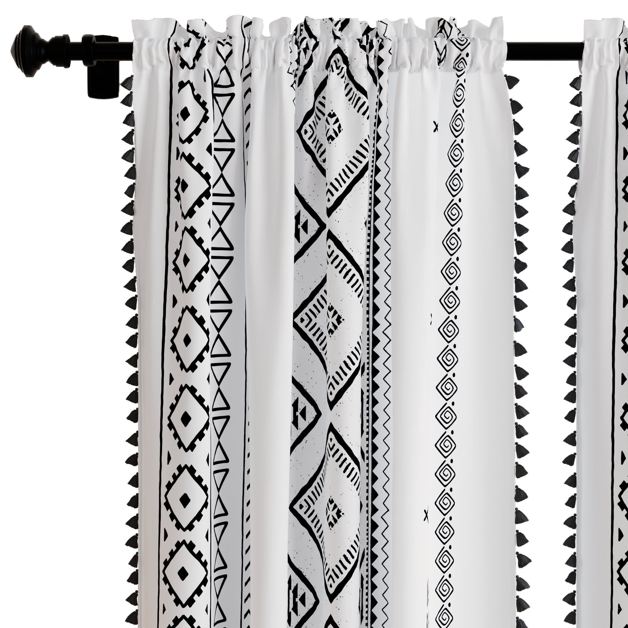 Polyester Boho Panel Curtain (Pack of 2)