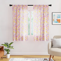 Polyester Teardrops Pink Curtain (Pack of 2)