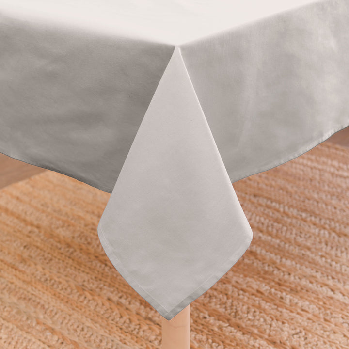 Cotton Light Grey Table Cloth (Pack of 1)