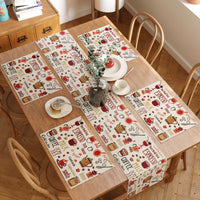 Cotton Espresso Table Runner+Placemat (Pack of 5)