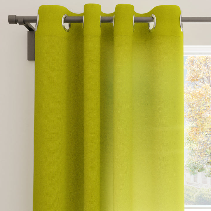 Canvas Lime Green Curtain (Pack of 1)