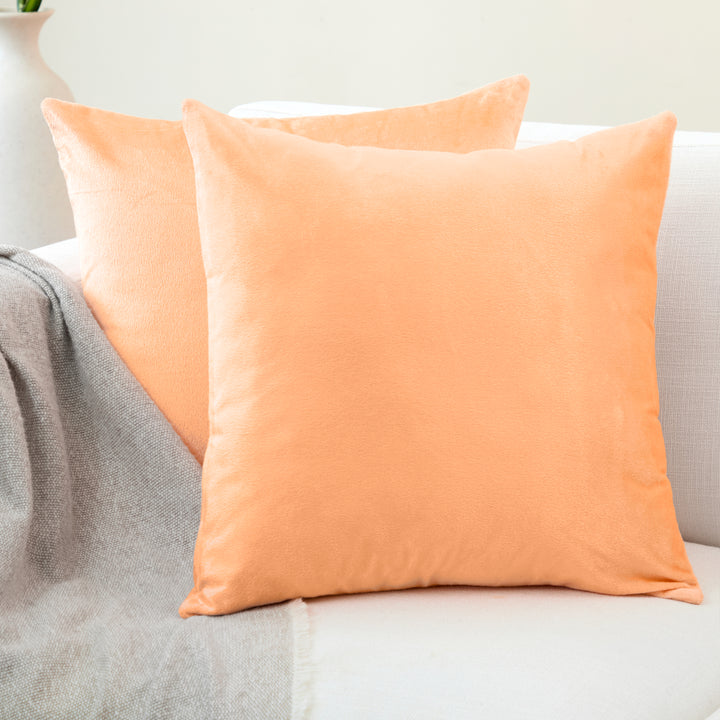 Velvet Peach Cushion Cover (Pack of 2)