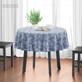 Cotton chambray Blue Table Cloth (Pack of 1)