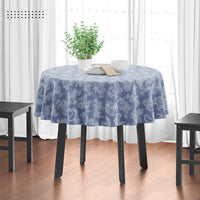 Cotton chambray Blue Table Cloth (Pack of 1)