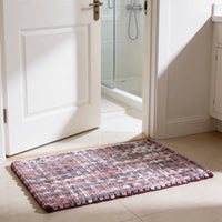 Cotton Multicolor Bathmat (Pack of 1)