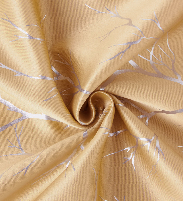 Blackout Polyester Fabric by Meter, 100x122 cm | Blocks Light, Heat & Noise, For Curtains, Cushion Covers, Door & Window Drapes - Foil Star Print