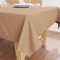 Cotton Light Beige Table Cloth (Pack of 1)