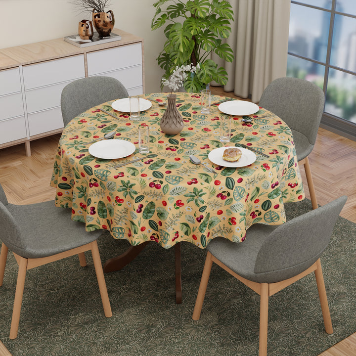 Polyester Cherry Table Cloth (Pack of 1)