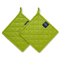 Cotton Lime Green Pot Holders (Pack of 2)