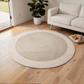 Cotton Rug Beige & Off-White-1 Floor Carpet (Pack of 1)