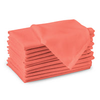 Cotton Coral Table Napkins (Pack of 12)
