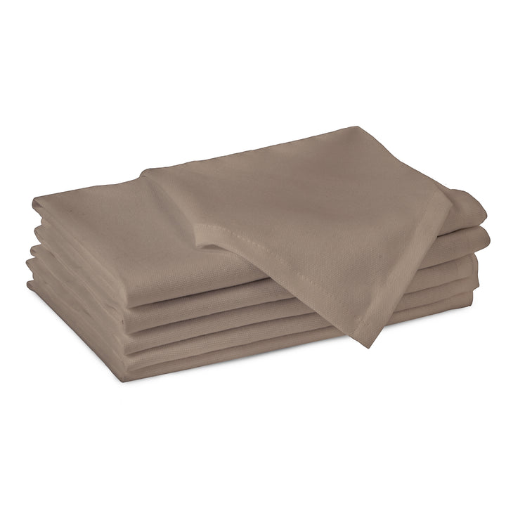 Cotton Taupe Table Napkins (Pack of 6)