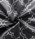 Polyester Printed Trellis Grey Fabric (Pack of 1)