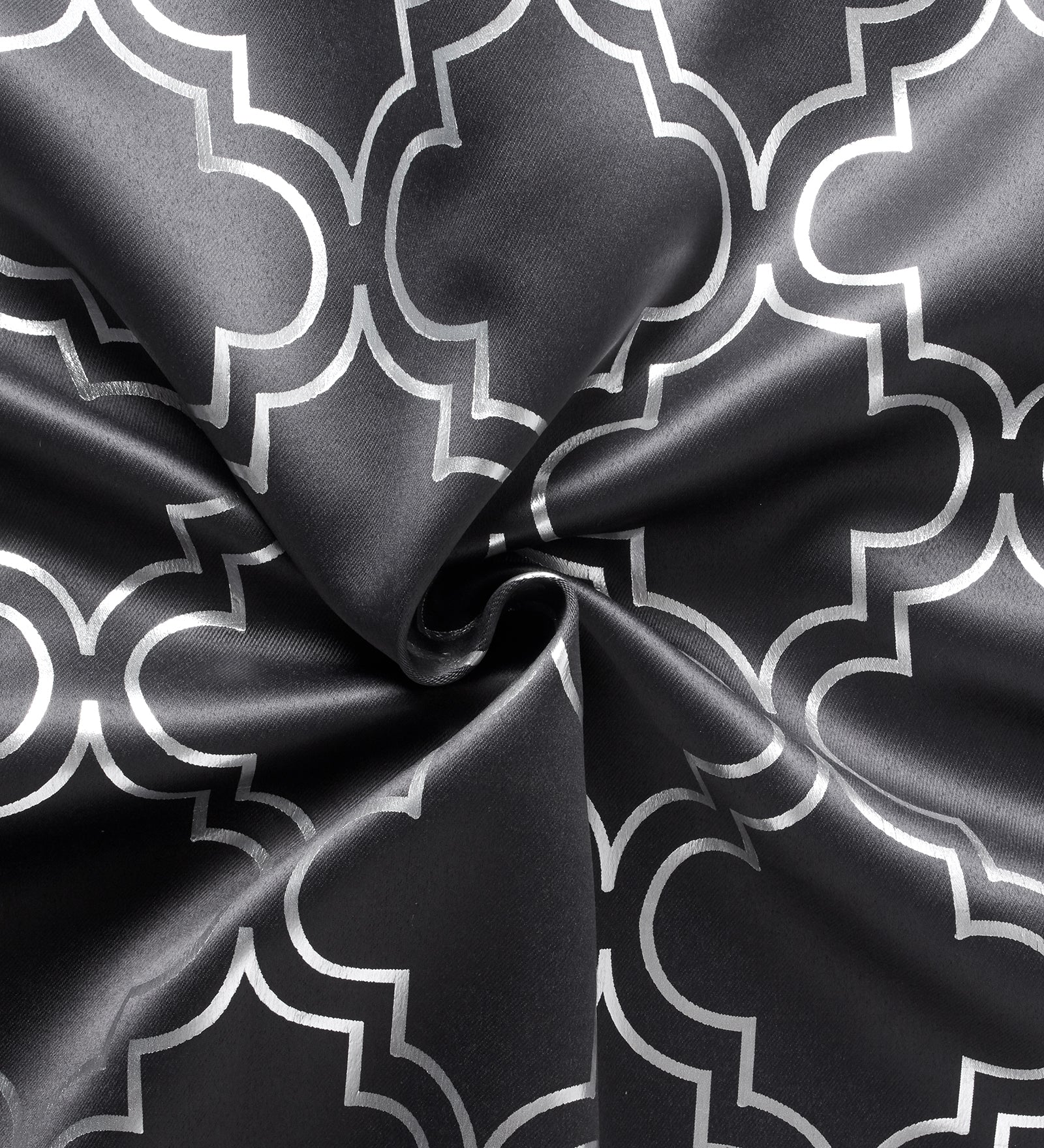 Blackout Polyester Fabric by Meter, 100x122 cm | Blocks Light, Heat & Noise, For Curtains, Cushion Covers, Door & Window Drapes - Foil Star Print