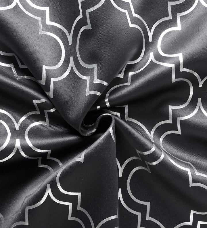 Blackout Polyester Fabric by Meter, 100x122 cm | Blocks Light, Heat & Noise, For Curtains, Cushion Covers, Door & Window Drapes - Foil Star Print