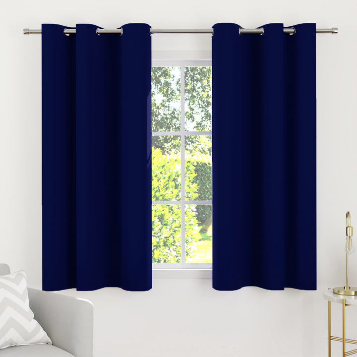 Blackout Navy Blue Curtain (Pack of 2)