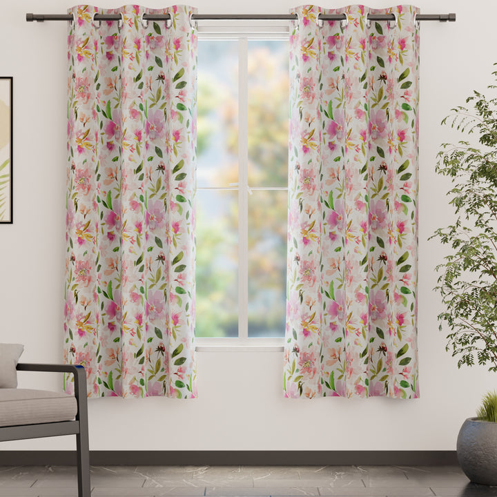 Blackout Polyester F1 Spring Curtain (Pack of 2)