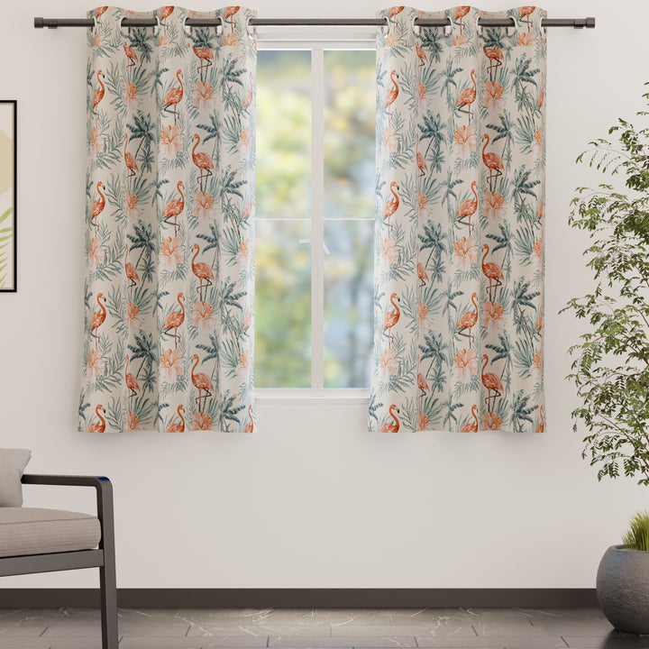 Blackout Flamingo Curtain (Pack of 2)
