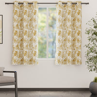 Blackout Polyester L2 Brown Curtain (Pack of 2)