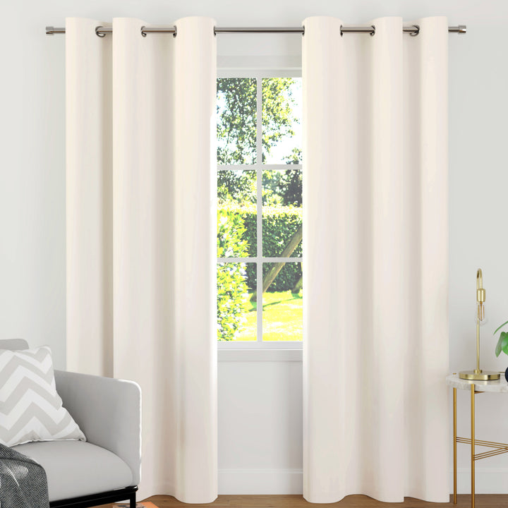 Blackout Off White Curtain (Pack of 2)