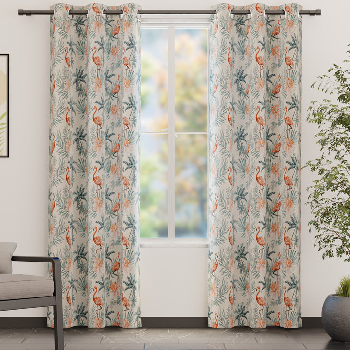 Blackout Flamingo Curtain (Pack of 2)