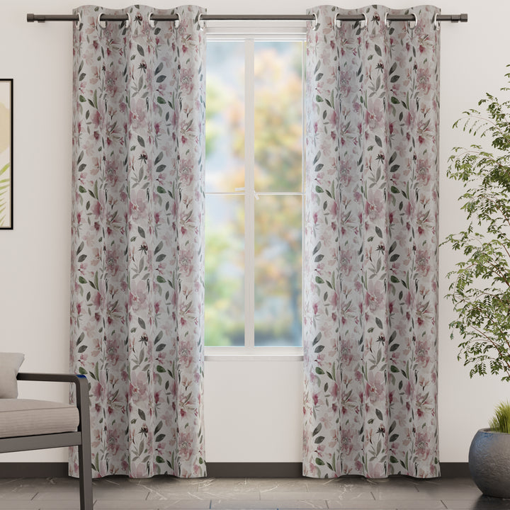 Blackout Polyester F1 Neutral Curtain (Pack of 2)