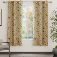 Blackout Polyester L1 Olive Curtain (Pack of 2)