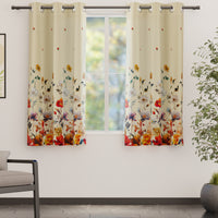 Blackout J2 Beige Curtain (Pack of 2)