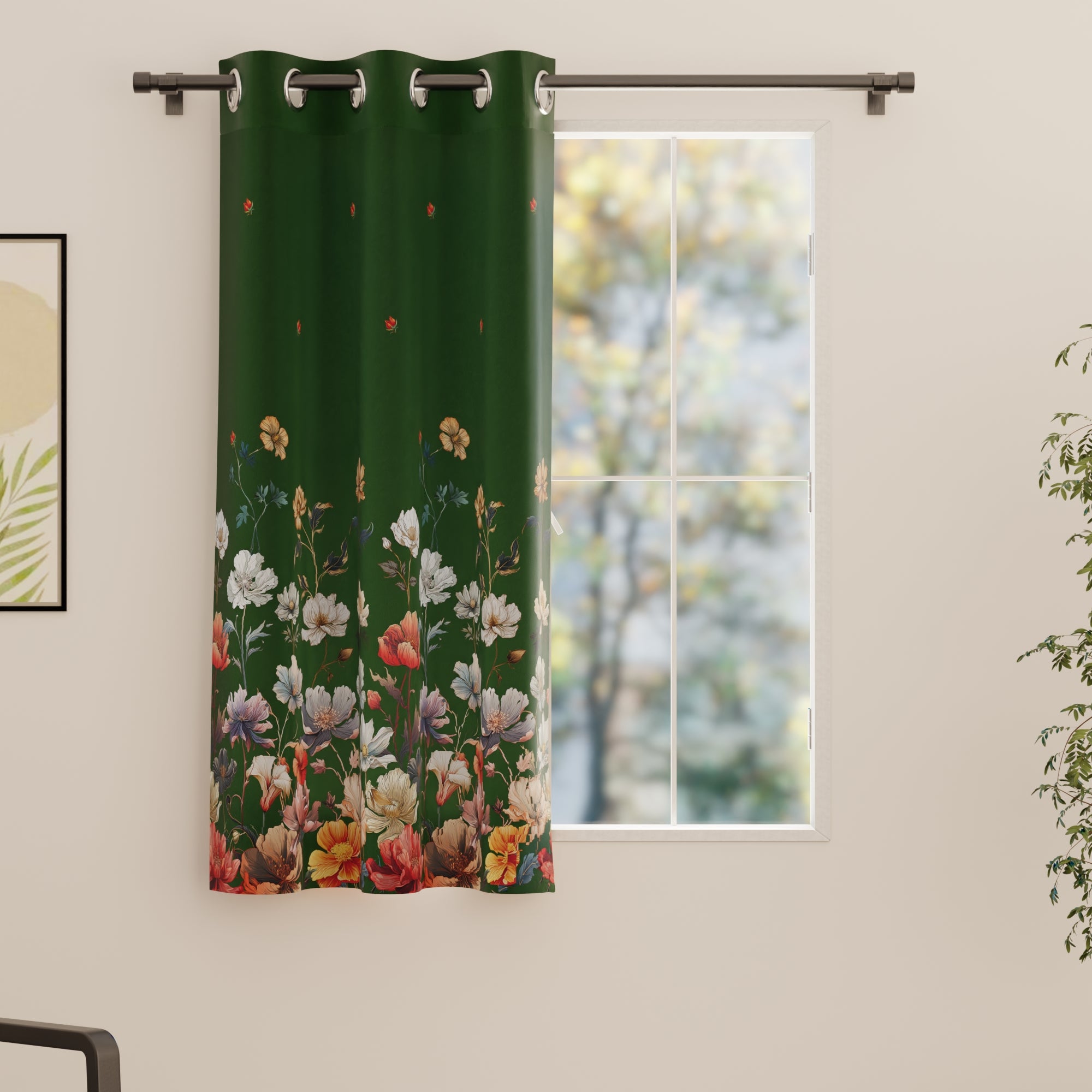 Blackout J2 Green Curtain (Pack of 1)